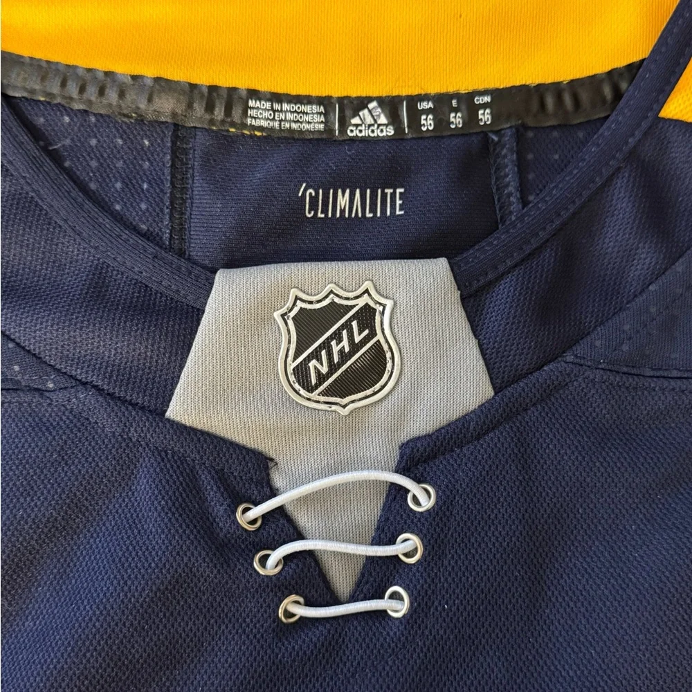 Jack Eichel Buffalo Sabers Adidas Navy and Yellow NHL Jersey